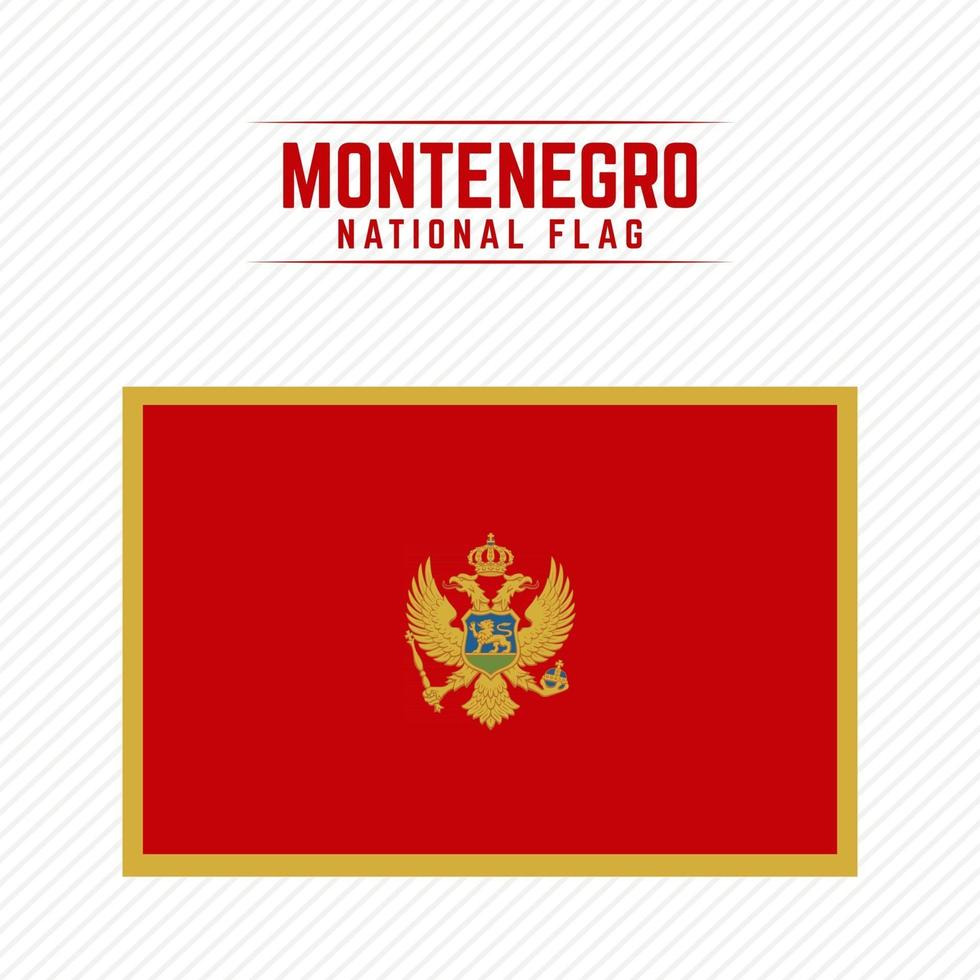 National Flag of Montenegro vector