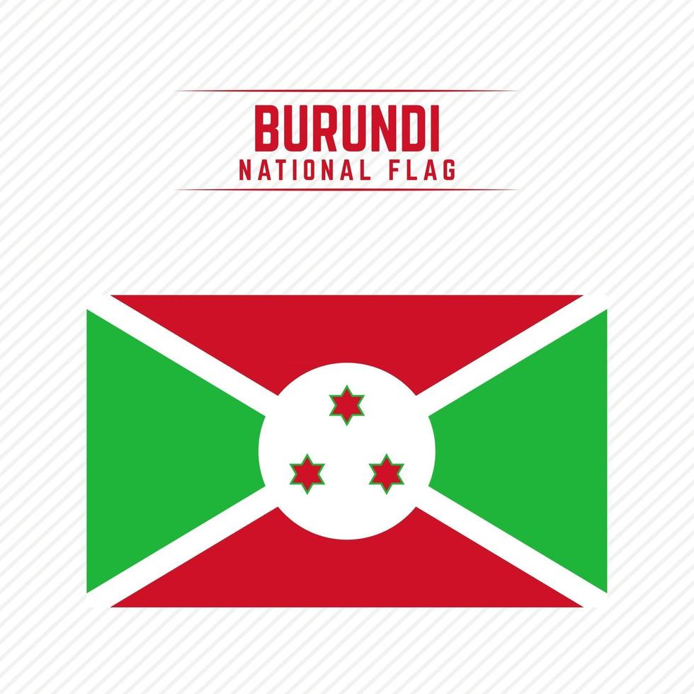 National Flag of Burundi vector