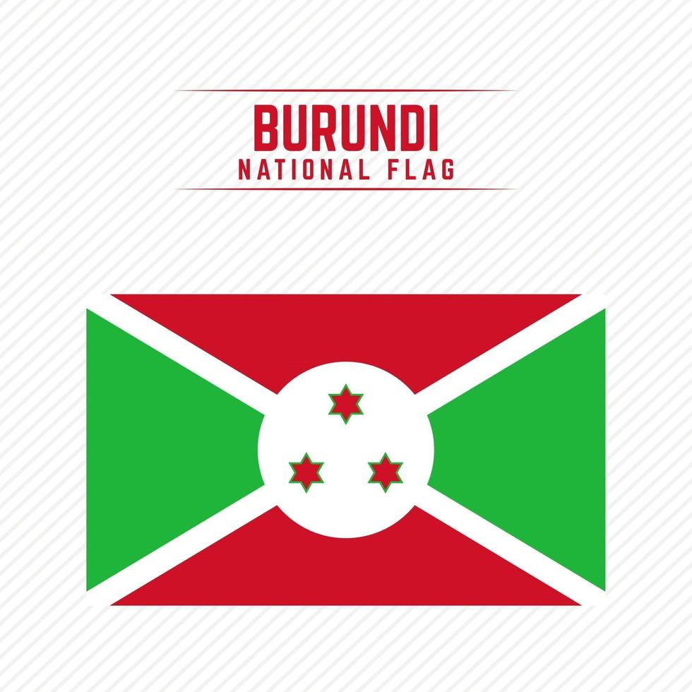 National Flag of Burundi vector