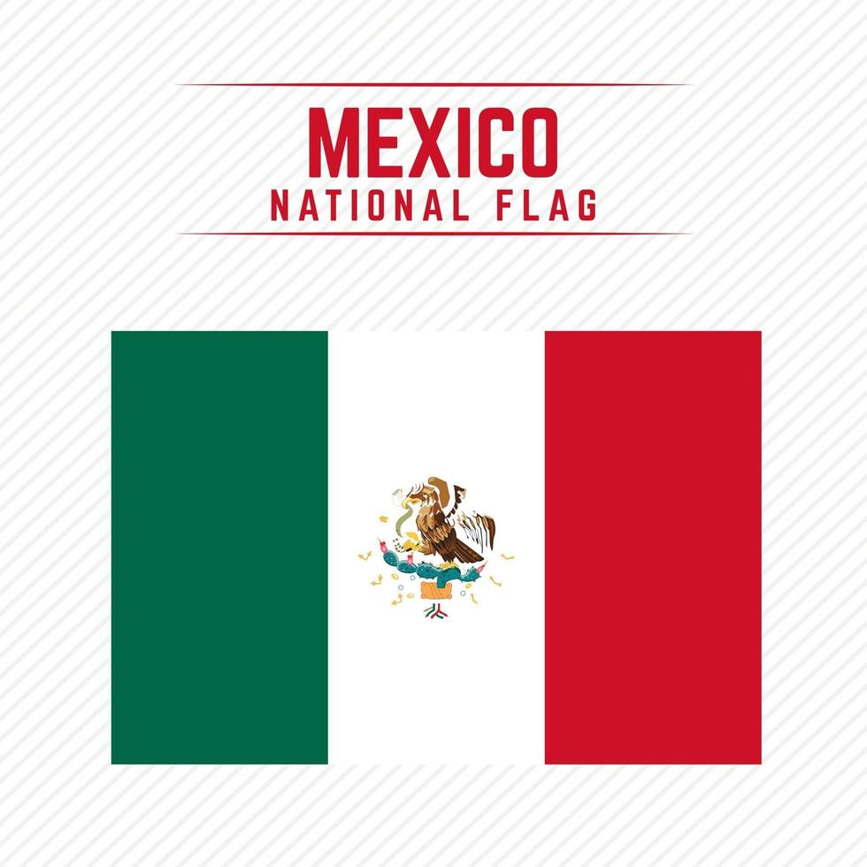 bandera nacional de mexico vector