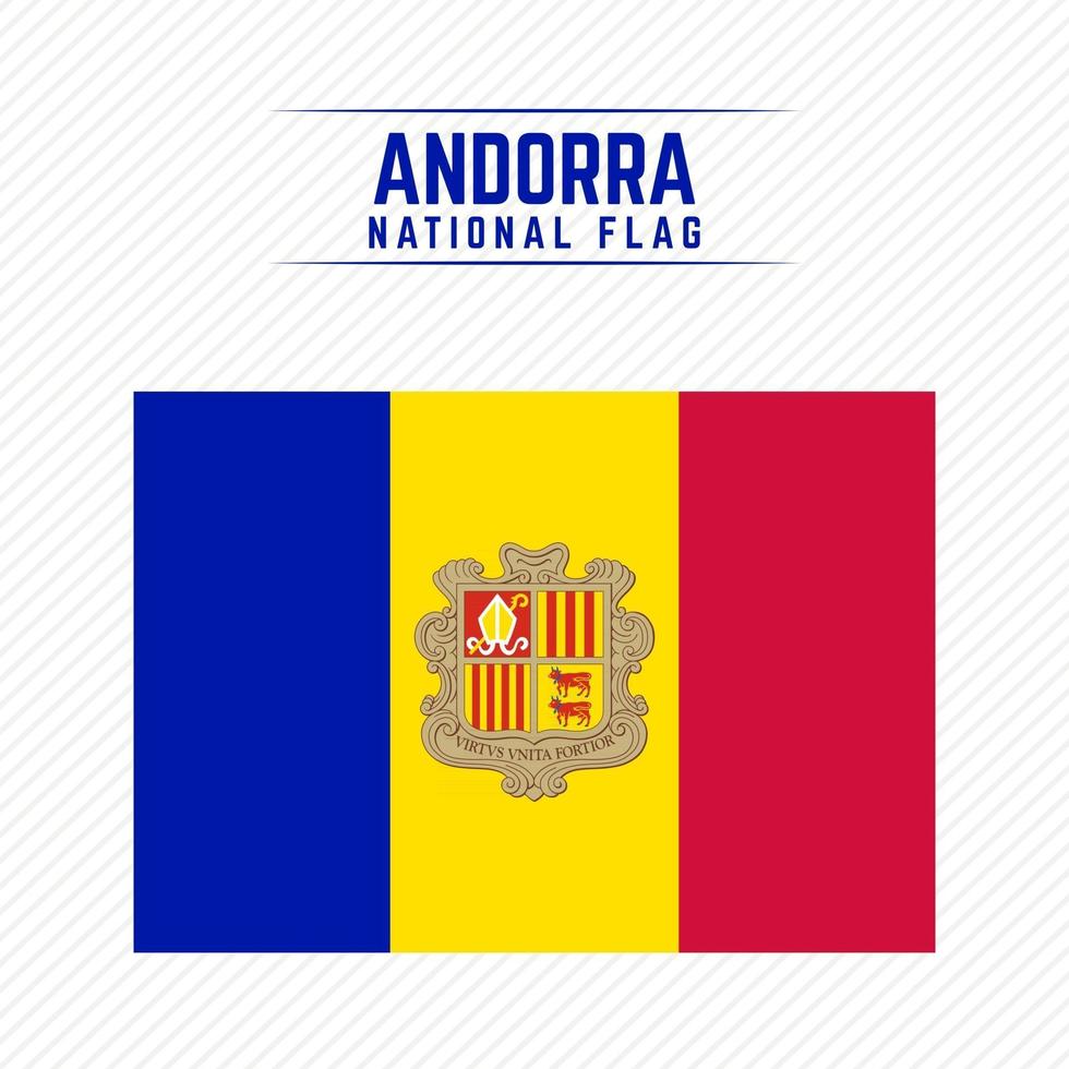 bandera nacional de andorra vector