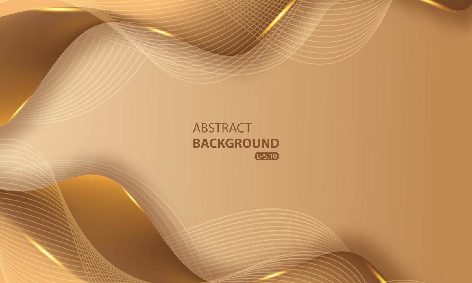 Abstract luxury golden lines background with glow effect vector