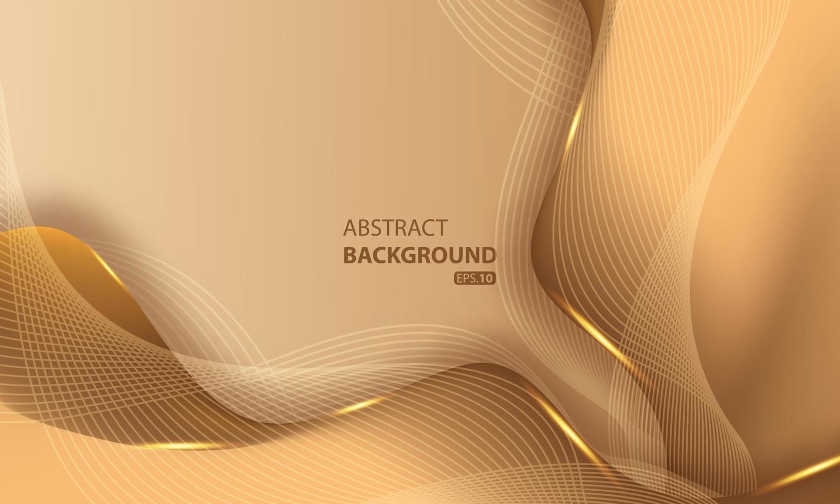 Abstract luxury golden lines background with glow effect vector
