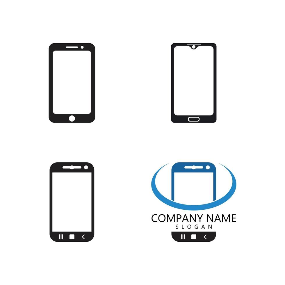 mobile phone logo vector