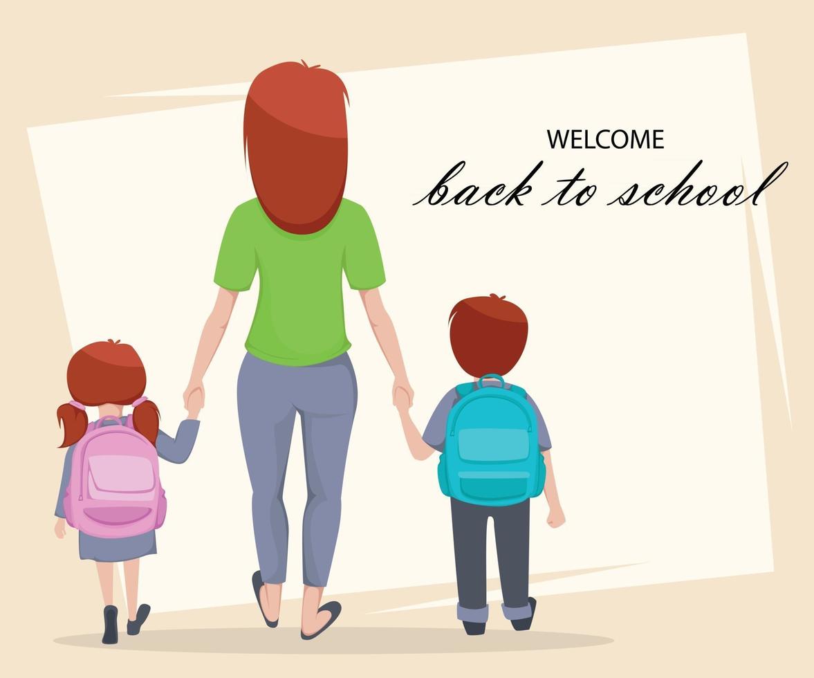 Welcome Back to School poster or flyer vector
