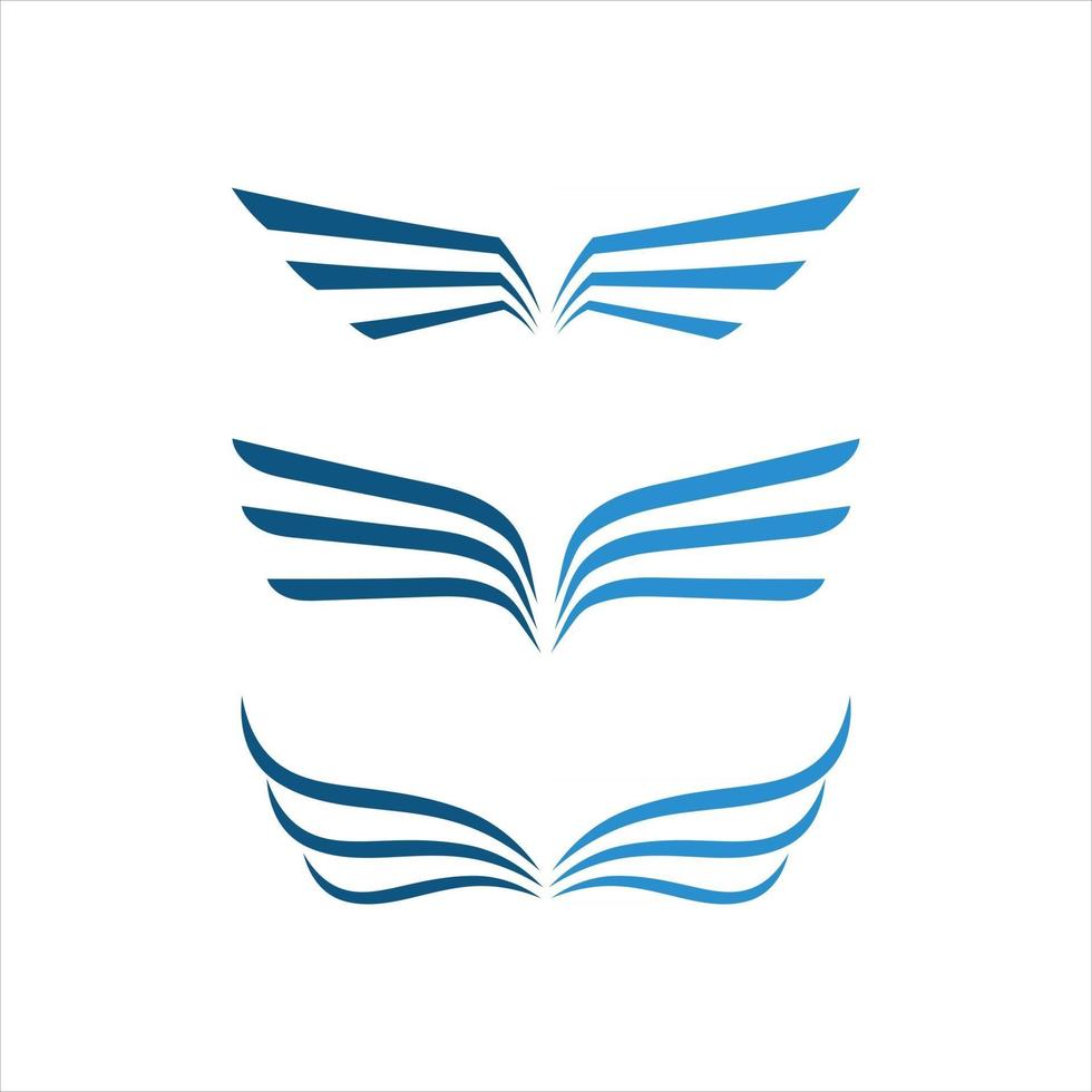 Falcon and eagle wings set Logo Template vector