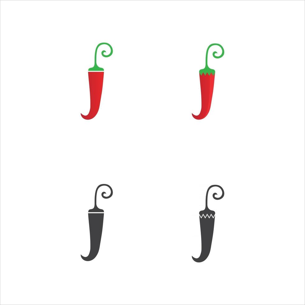 Red hot natural chili icon vector Illustration