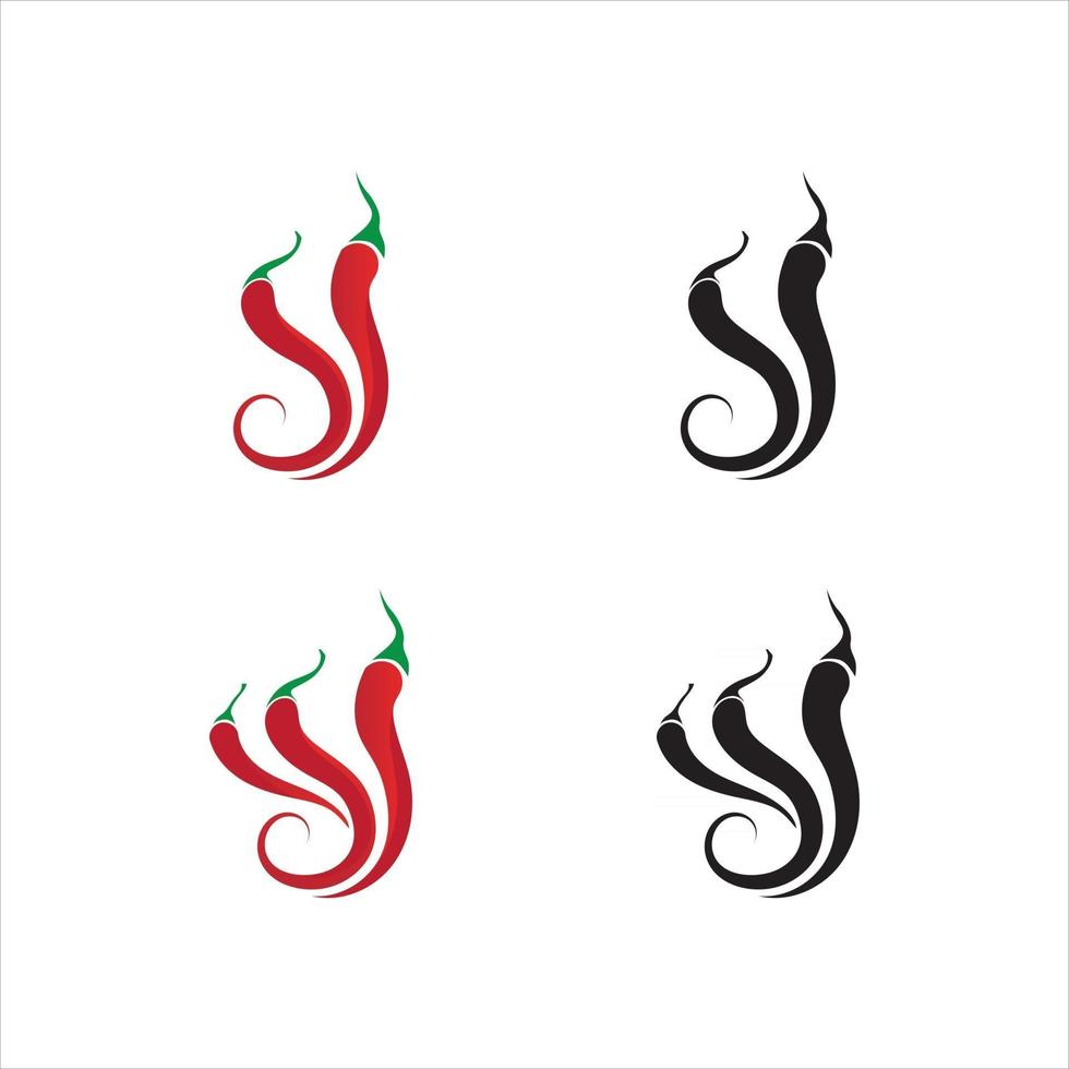 Red hot natural chili icon vector Illustration