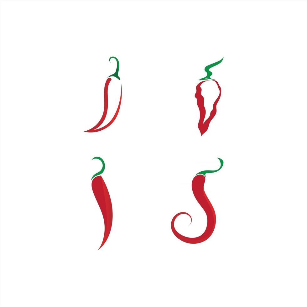 Red hot natural chili icon vector Illustration