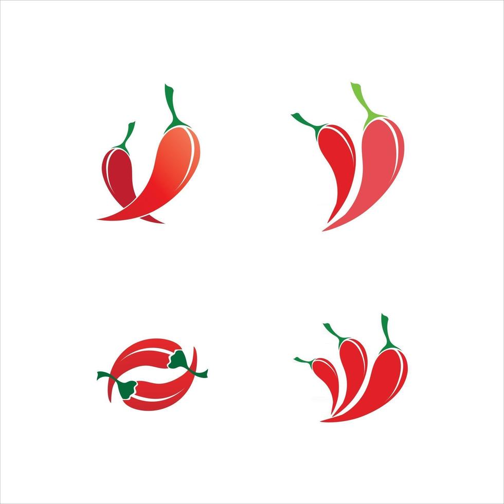 Red hot natural chili icon vector Illustration