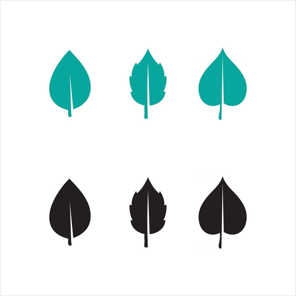 Tree leaf vector and green logo design friendly concept