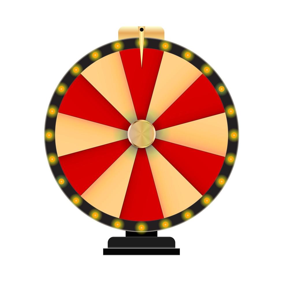 Wheel of Fortune, Lucky Icon with Place for Text. Vector Illustration