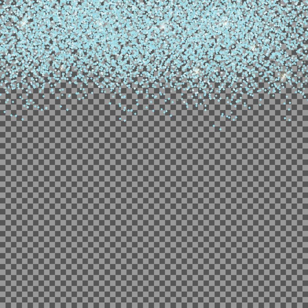 Falling Shining Snowflakes and Snow on Transparent Background. Christmas, Winter and New Year Background. Realistic Vector illustration for Your Design