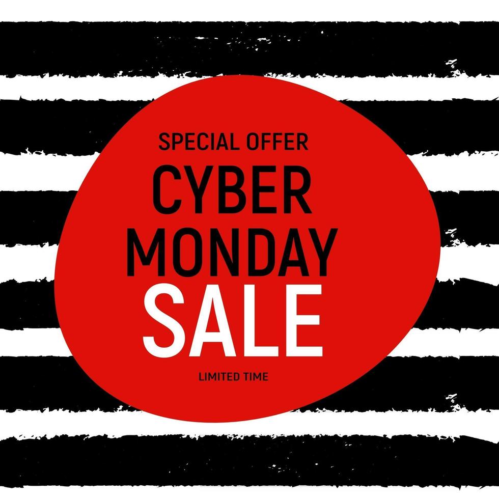 Cyber Monday Background Sale Concept. Vector Illustration
