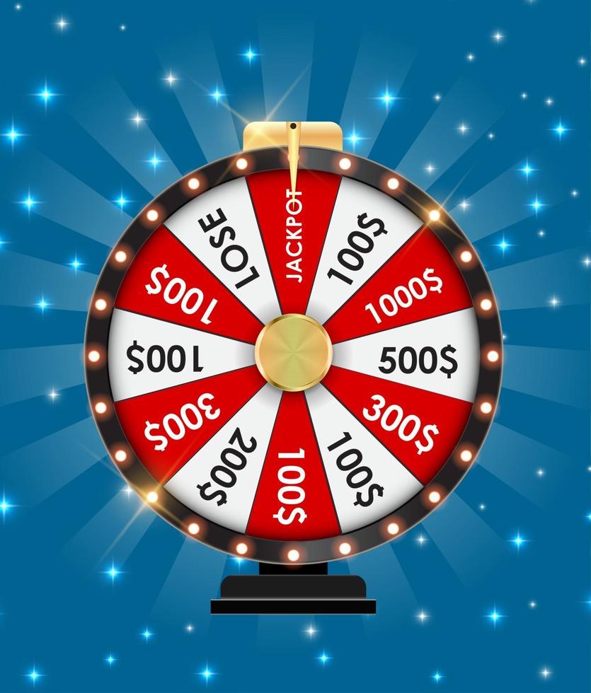 Wheel of Fortune, Lucky Icon with Place for Text. Vector Illustration