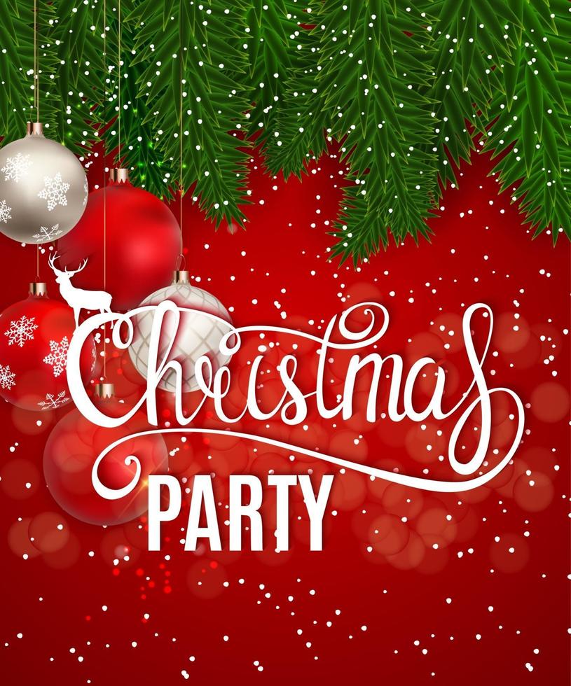 Abstract Beauty Christmas and New Year Party Background. Vector Illustration