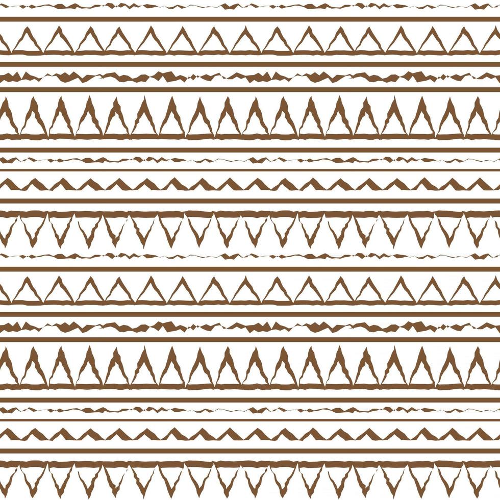 Brown white vector monochrome  winter abstract geometric seamless pattern. Illustration contains lines, dots, triangles. Horizontal print stripes for textiles