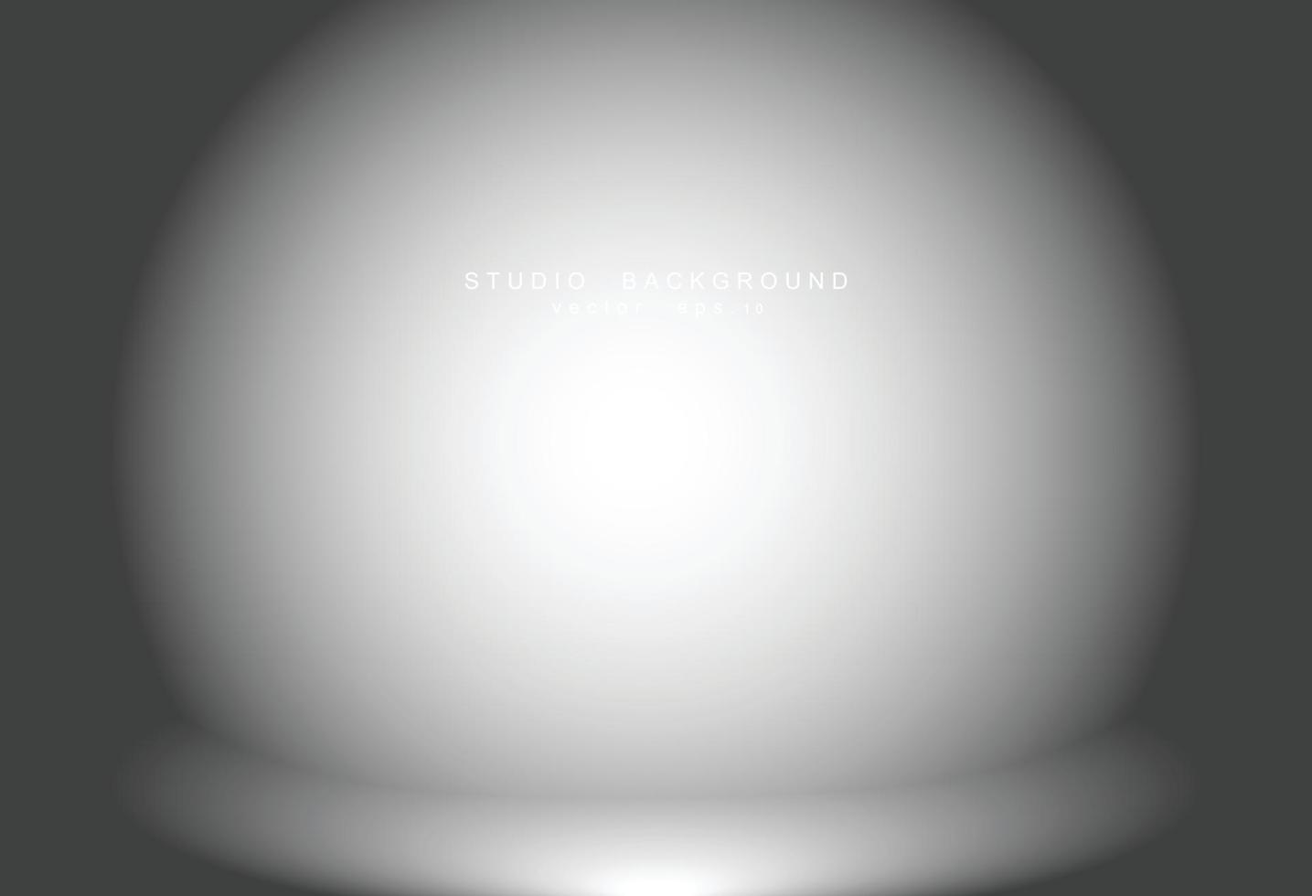 Fondo de sala de estudio degradado gris blanco vacío. Telón de fondo interior de luz con copyspace para su proyecto creativo, ilustración vectorial eps 10 vector