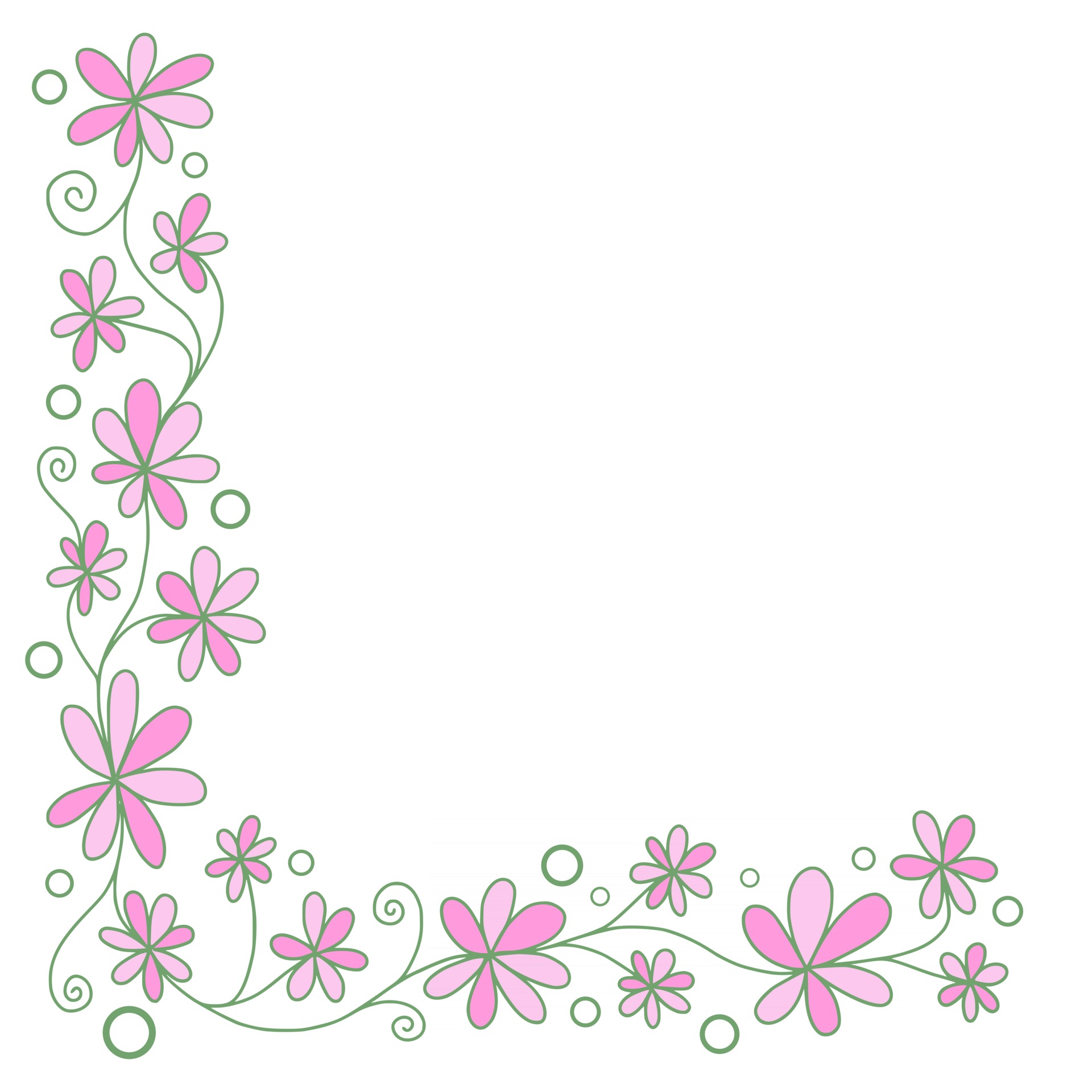 Pink Floral Corner Border 2823211 Vector Art at Vecteezy