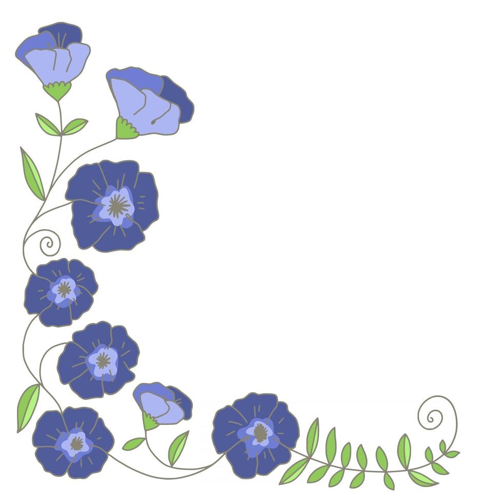 Lilac Floral Border vector
