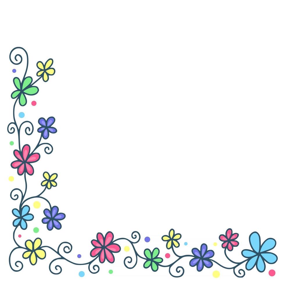 Pretty Floral Border Design 2823231 Vector Art at Vecteezy