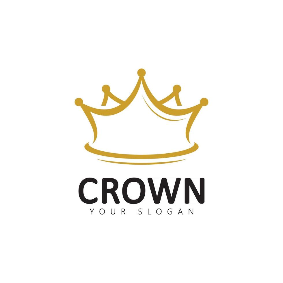 corona logo símbolo rey logo diseños plantilla vector