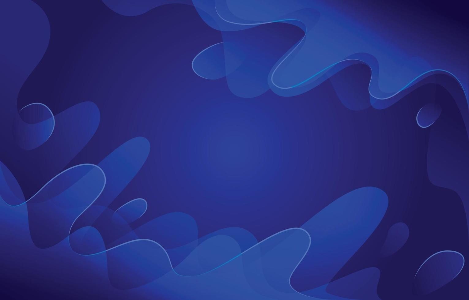 Abstract Blue Fluid Shape vector