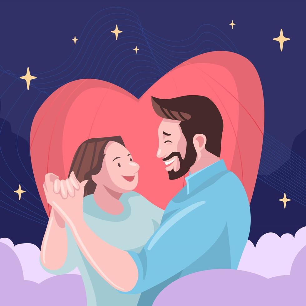 A Couple Dancing to Celebrate Wife Appreciation Day vector