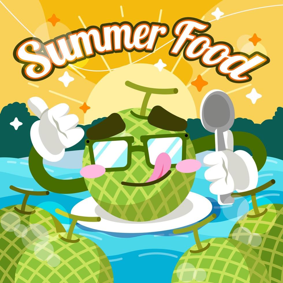 Fresh Melon Character vector