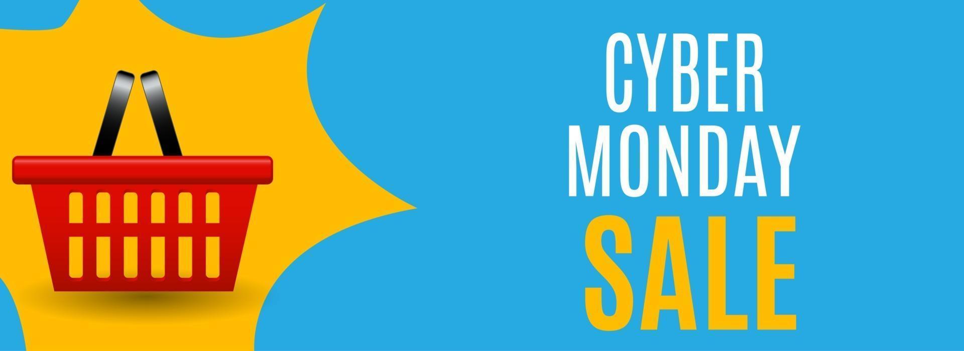 Cyber Monday Background Sale Concept. Vector Illustration