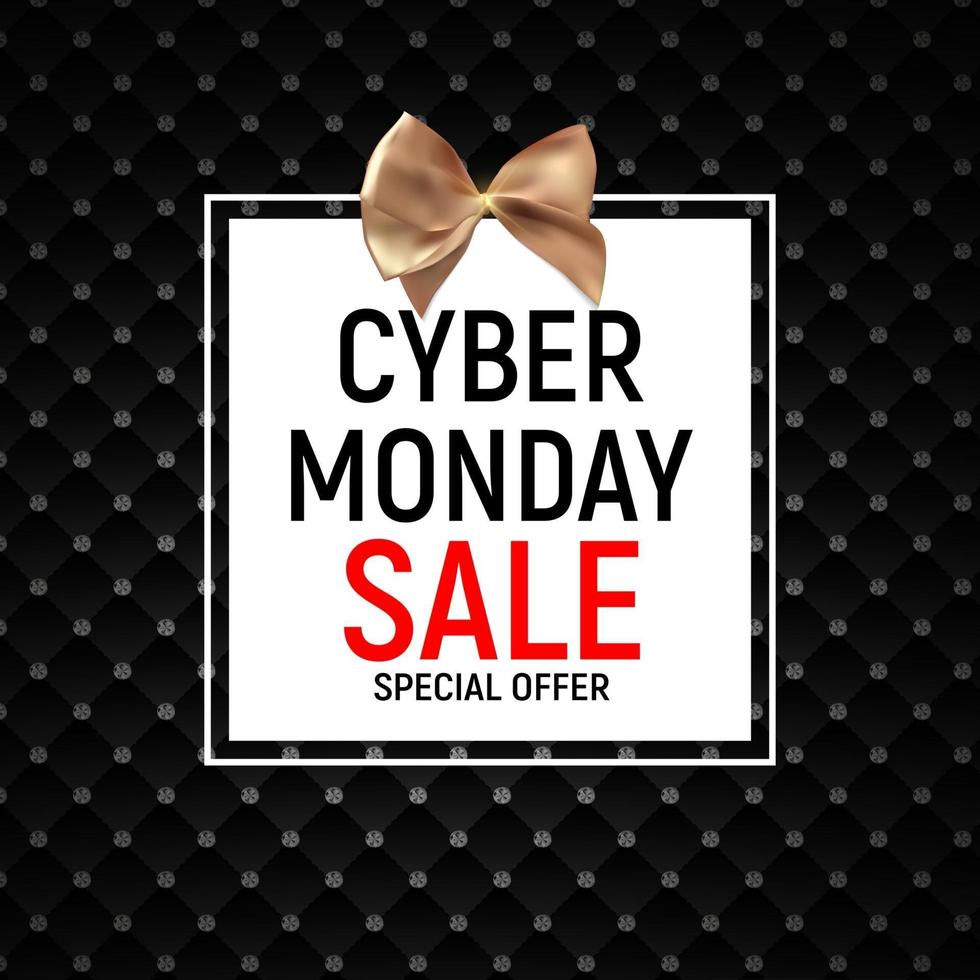 Cyber Monday Background Sale Concept. Vector Illustration