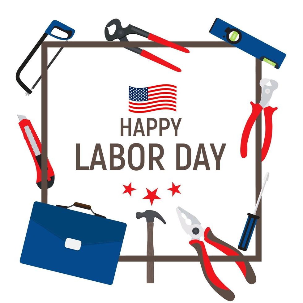 Labor Day in USA Poster Background. Vector Illustration