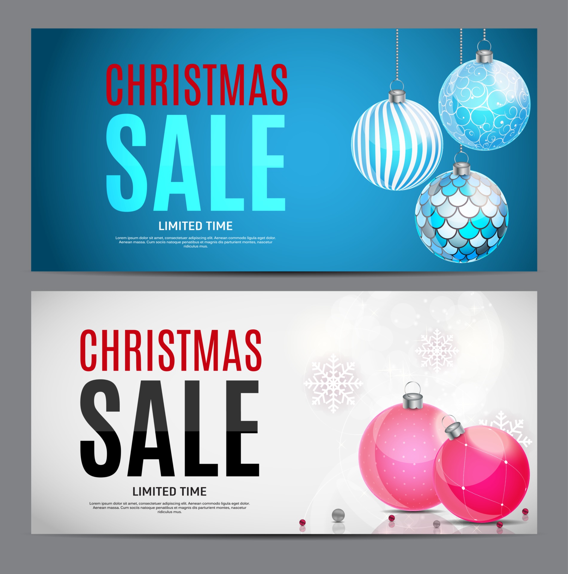 Christmas and New Year Sale Gift Voucher, Discount Coupon Template ...