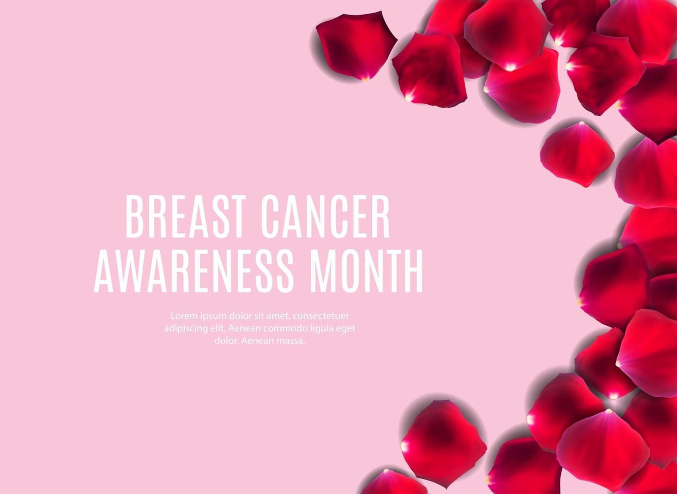 Breast Cancer Awareness Month Pink Ribbon Background Vector Illustration