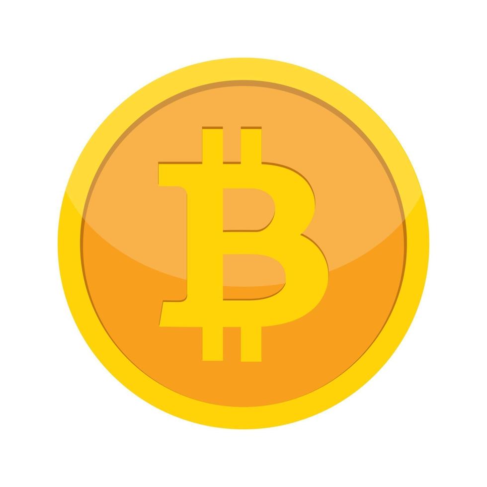 Flat modern design concept of bitcoin cryptocurrency technology, mining, e-wallet vector