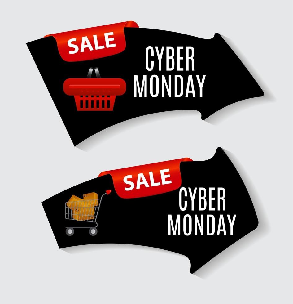 Cyber Monday Background Sale Concept. Vector Illustration