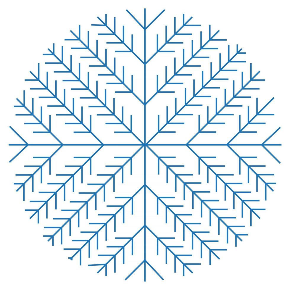 Christmas snowflakes on white background. Vector Illustration.