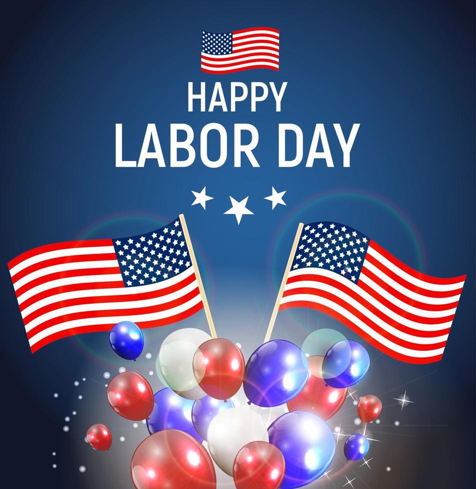 Labor Day in USA Poster Background. Vector Illustration