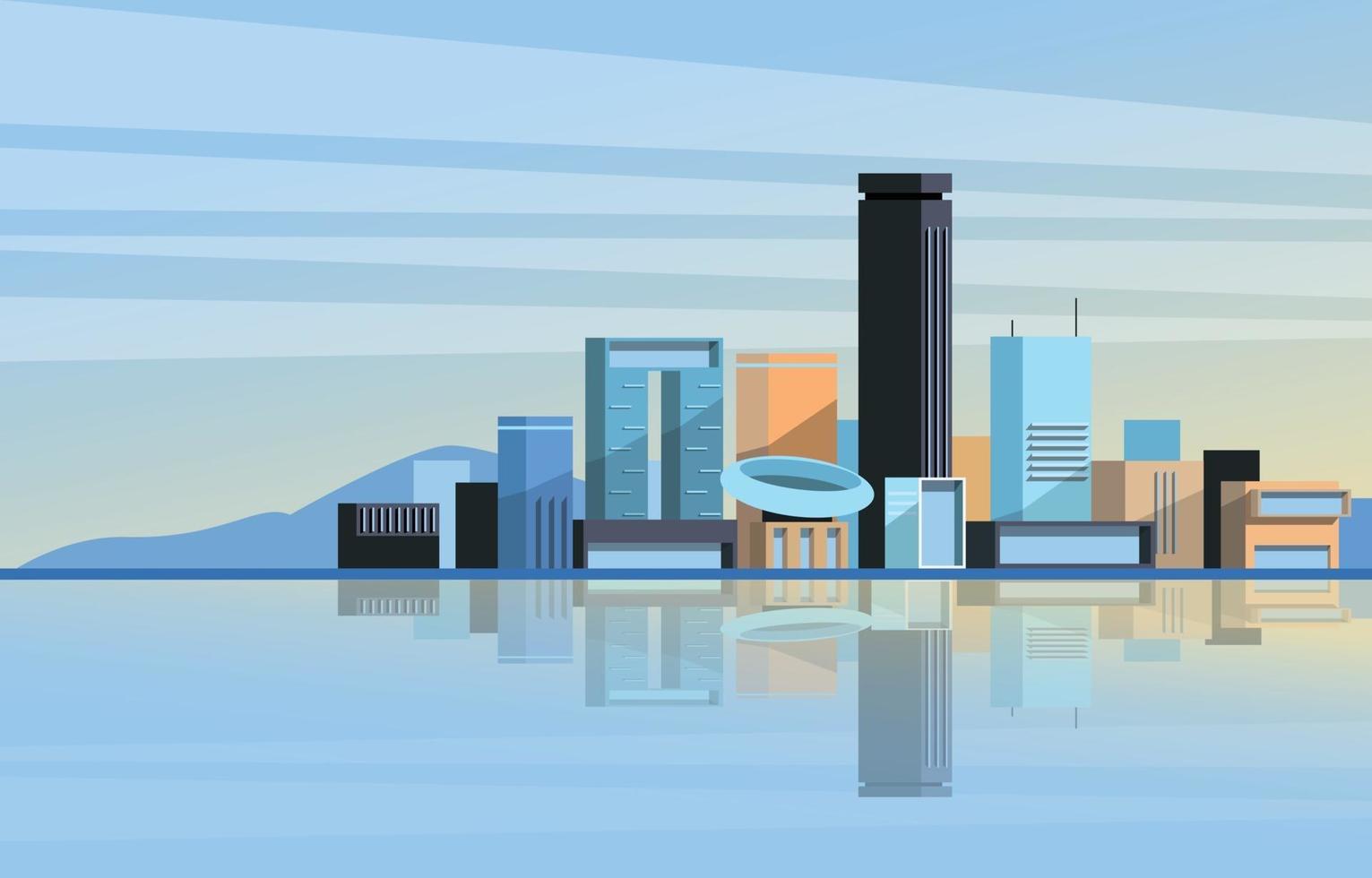 Modern City Building Concept vector