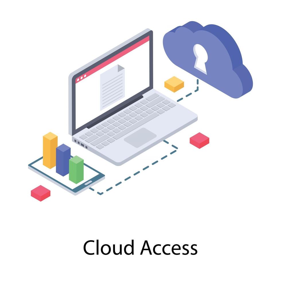 Cloud Access Concepts 2824547 Vector Art at Vecteezy