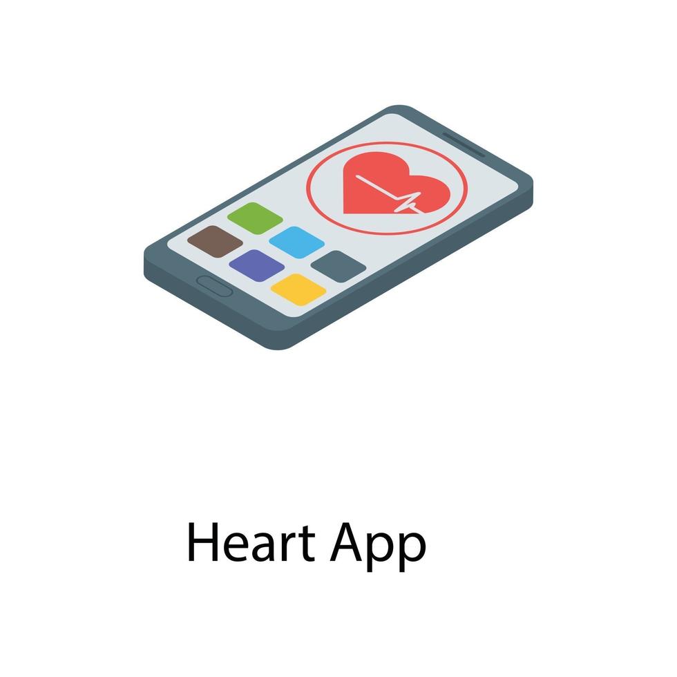Heart App Concepts vector