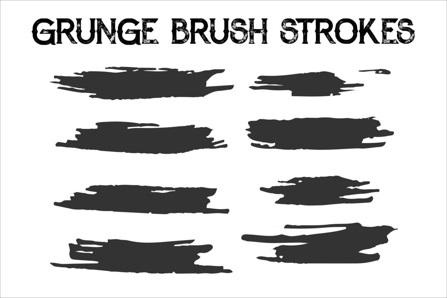 Vector set of grunge brush strokes.