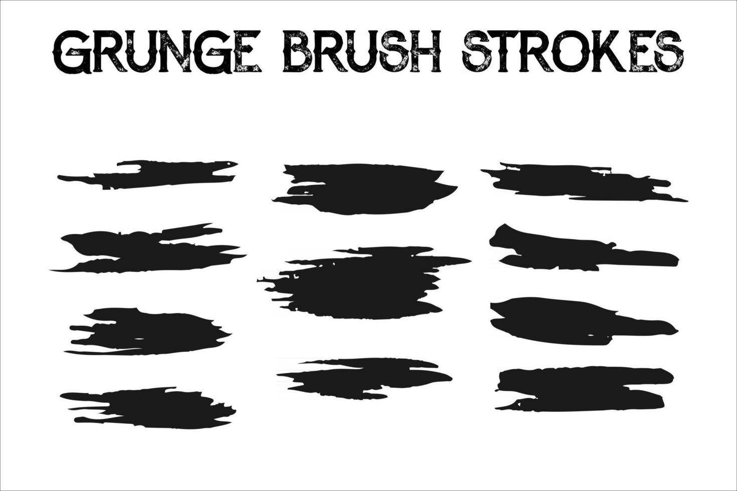 grunge ink brush strokes. vector