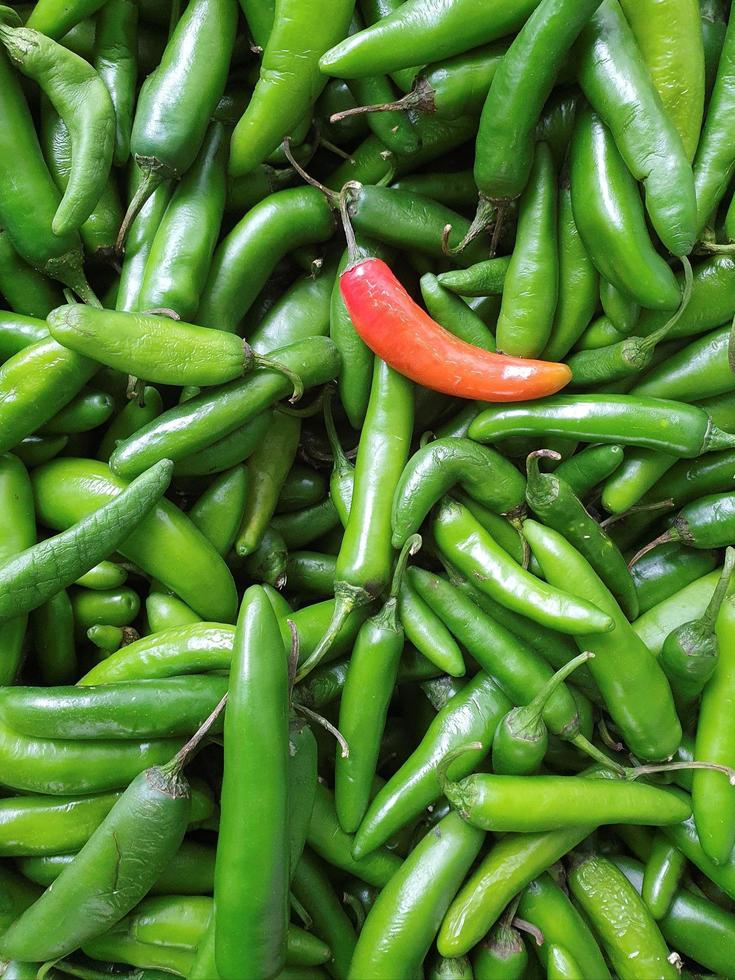 Fresh spicy peppers of natural origin to prepare mexican food photo