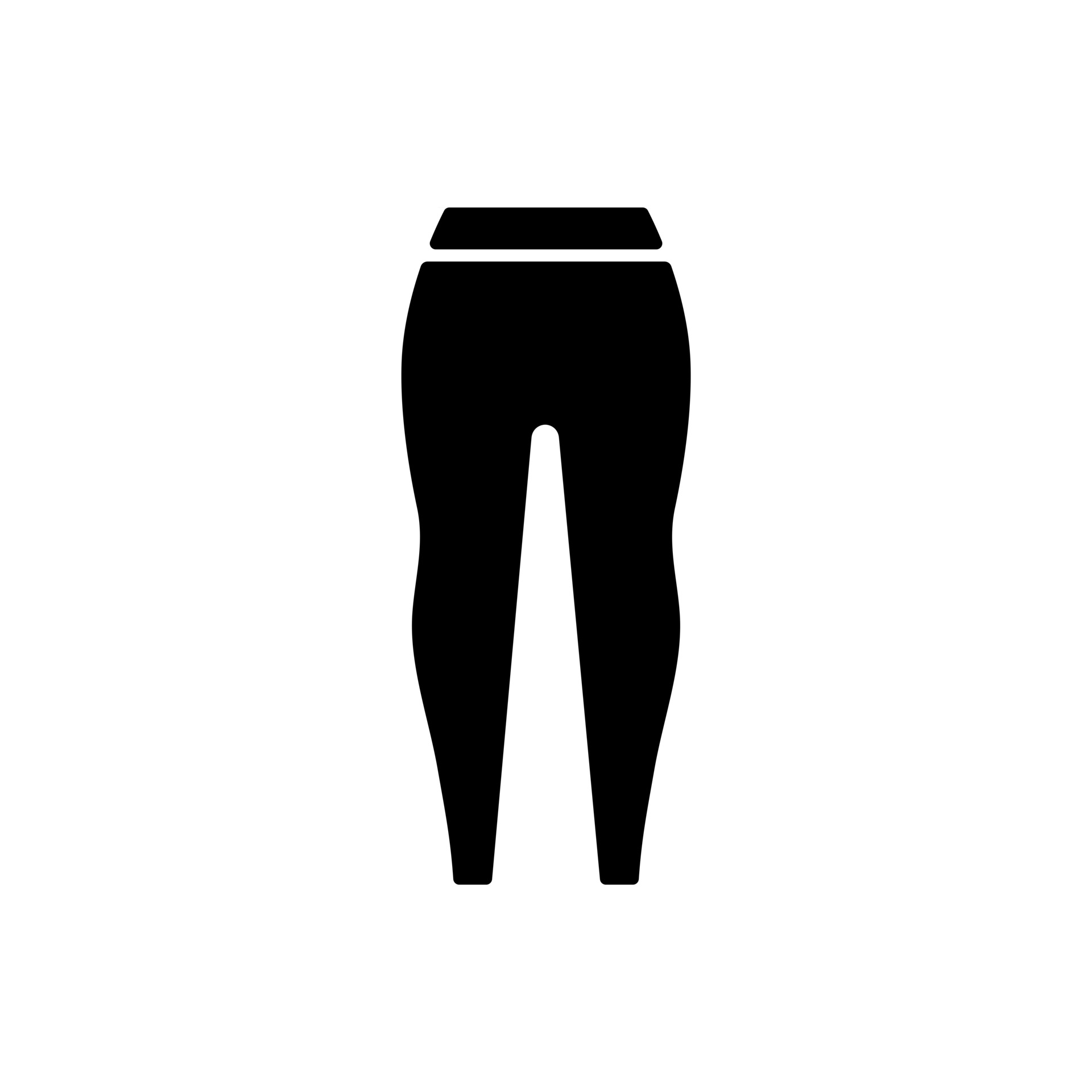 Leggings black glyph icon. Female trendy sweatpants. Tight pants