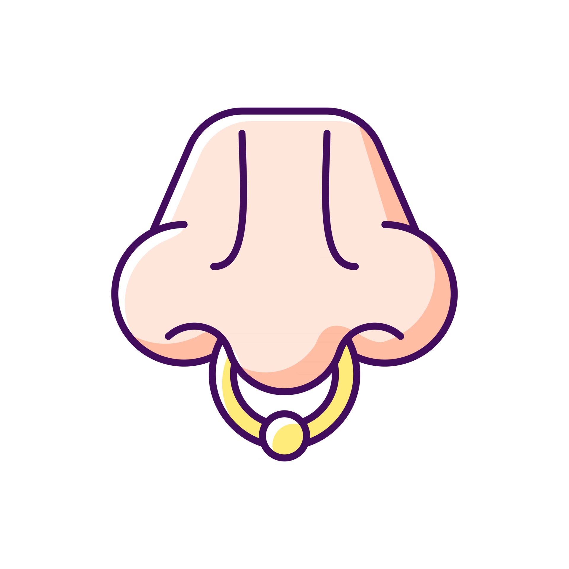 Nose outlet piercing drawing