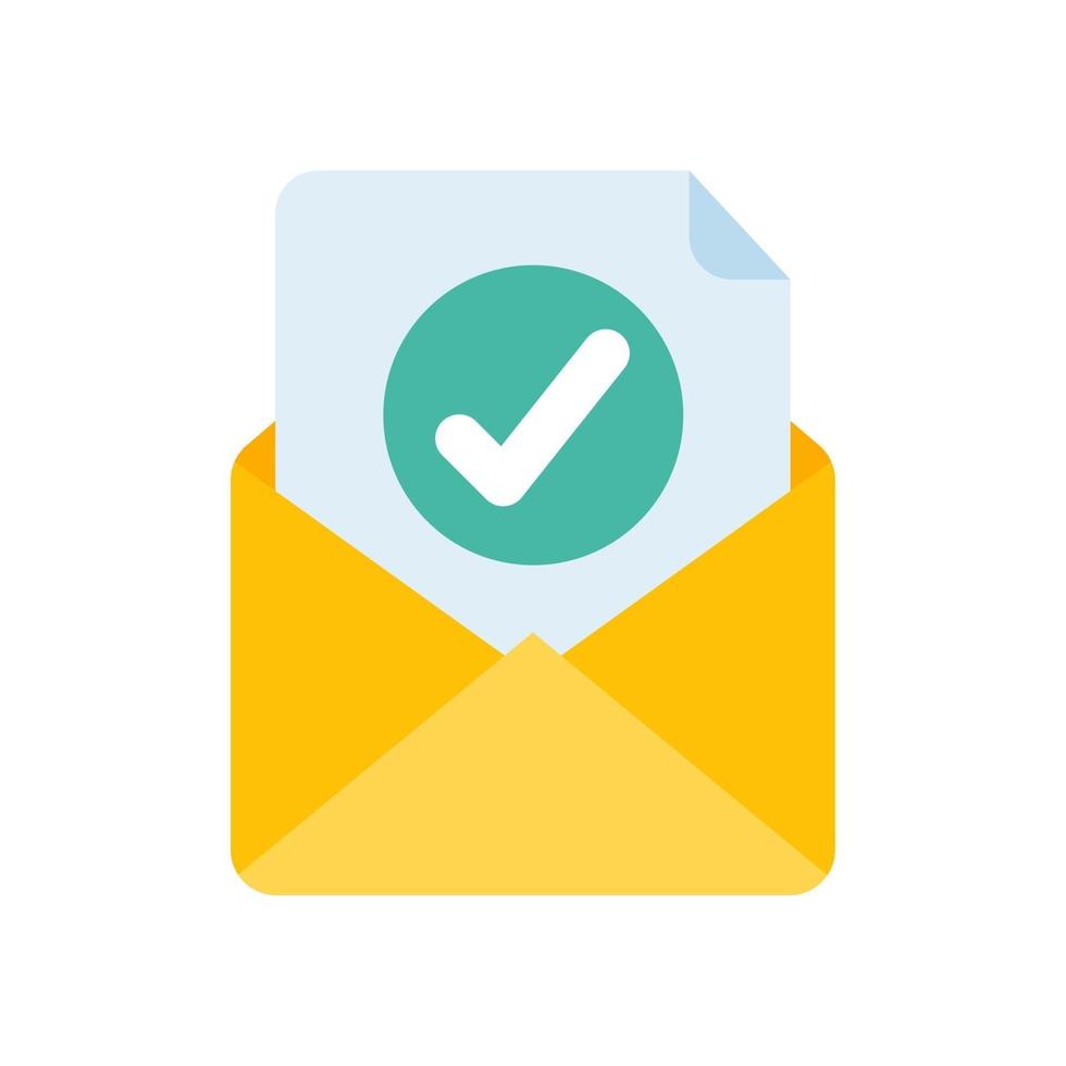 Yellow envelope. The concept of communication and email notification via online channels. vector