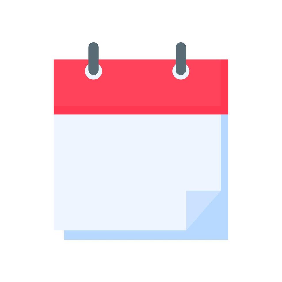 Calendar icon. A red calendar for reminders of appointments and important festivals in the year. vector