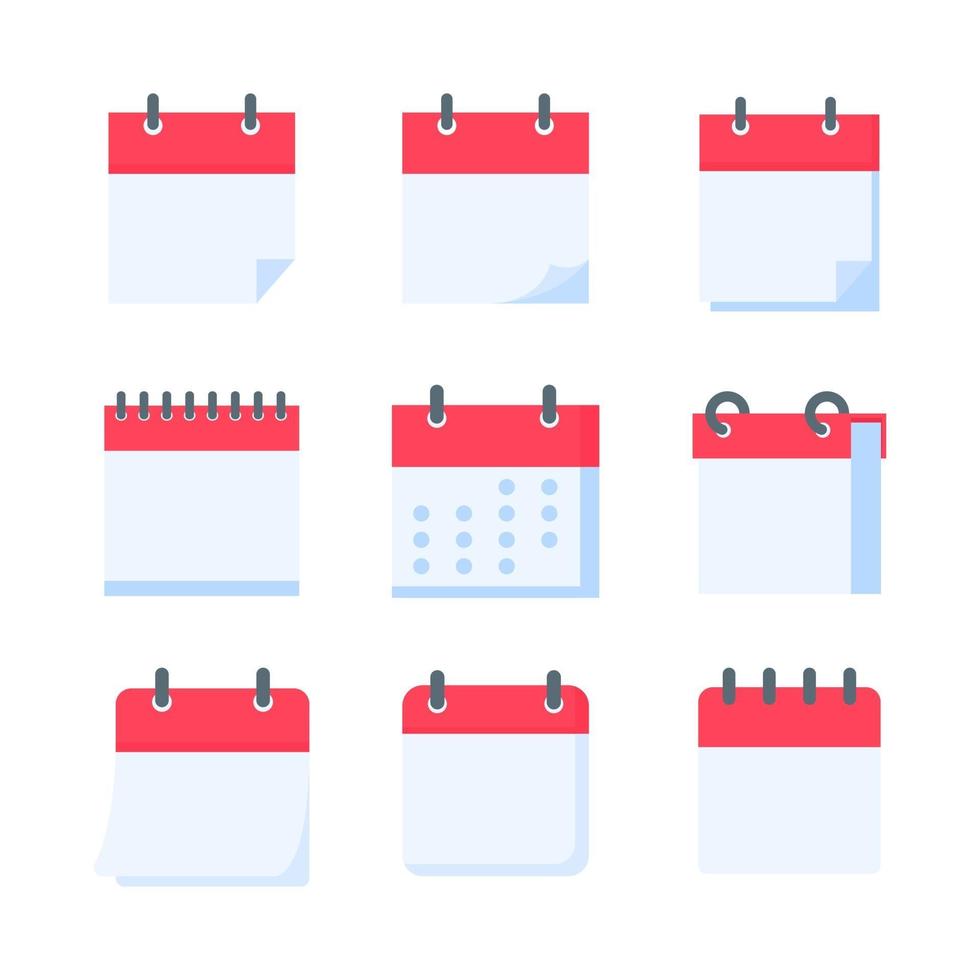 Calendar icon. A red calendar for reminders of appointments and important festivals in the year. vector