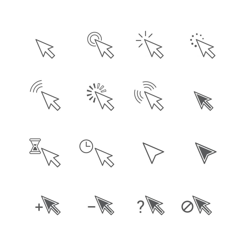 Set Arrow Computer Pointer vector